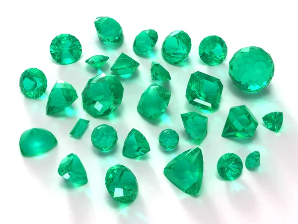 Emerald green pieces