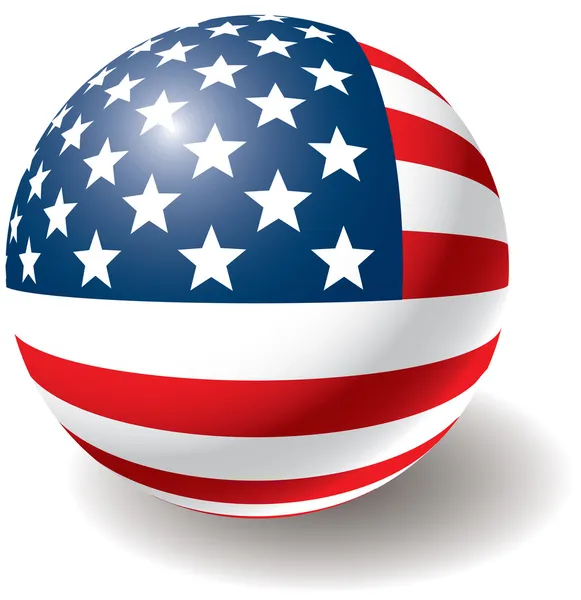 USA flag texture on ball by boroda Stock Vector Editorial Use Only