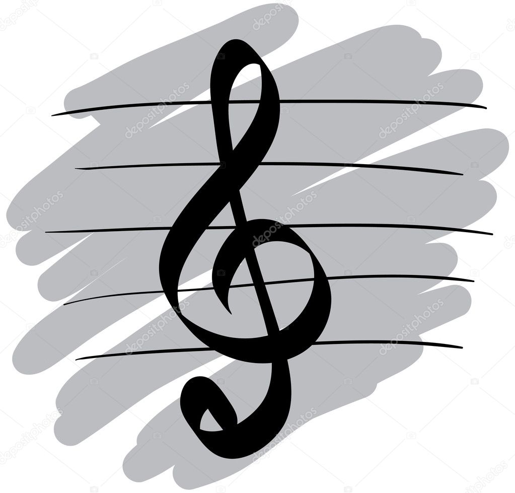 Stylized music symbol