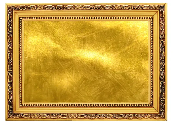 Gold old frame with a gold background