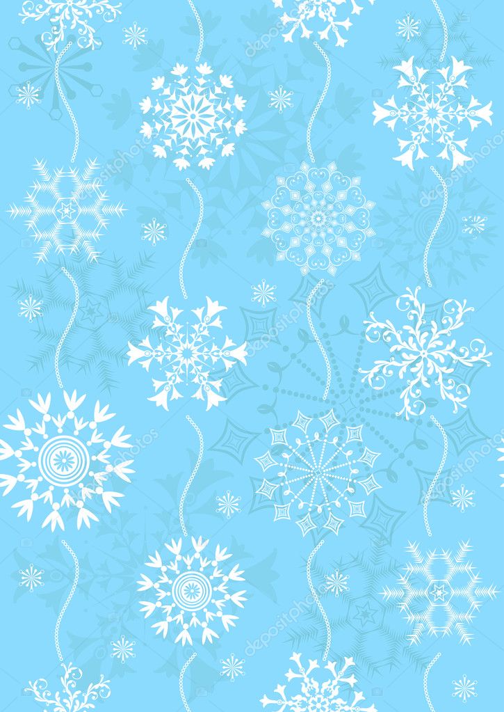 Seamless christmas blue pattern (vector) — Stock Vector © OlgaDrozd