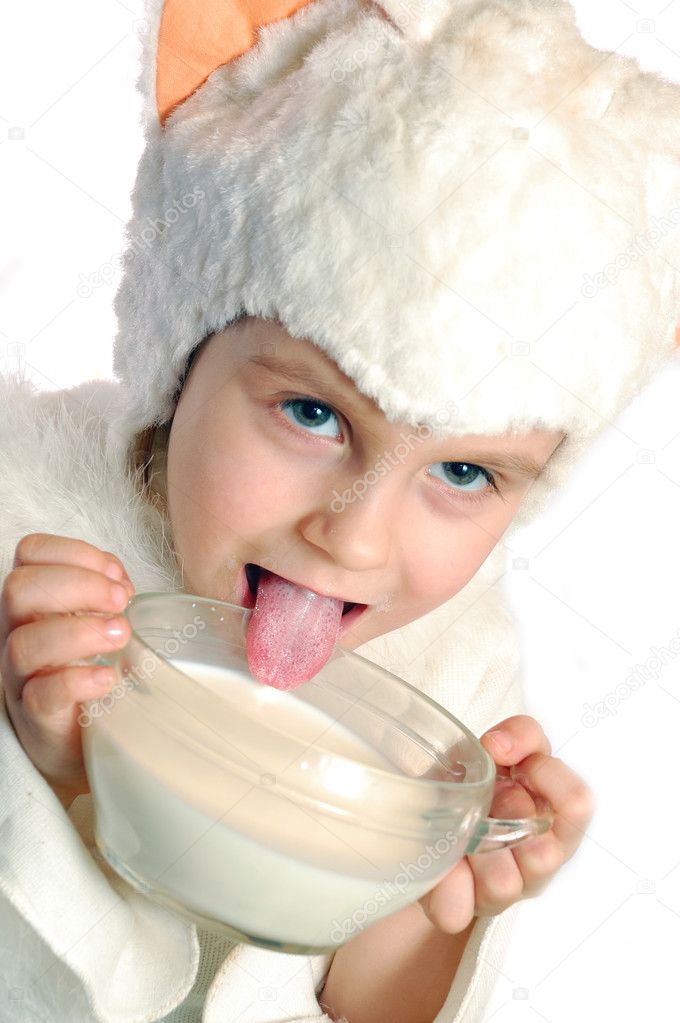 Child Taking Milk
