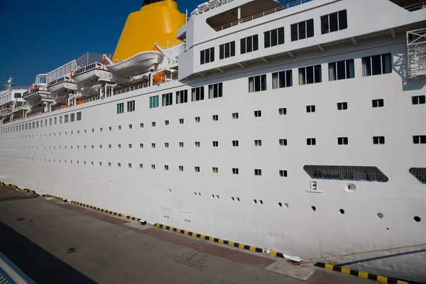 White passenger cruise ship