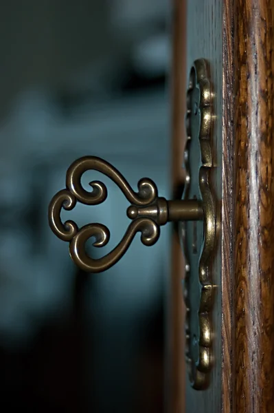 Key in the lock of the door