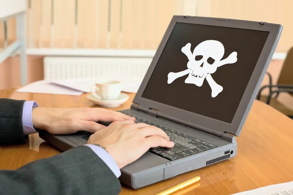 Laptop with pirate software