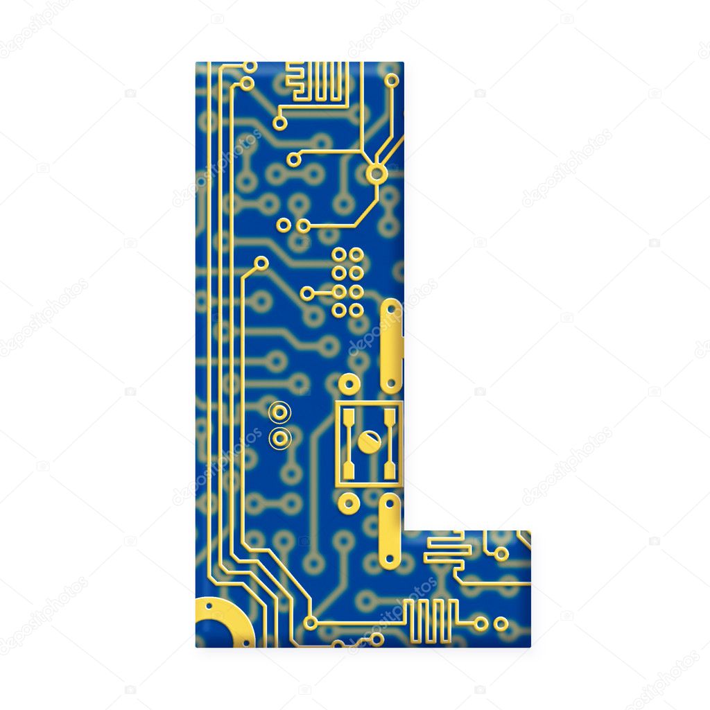 Letter from circuit board alphabet — Stock Photo © pz.axe ...