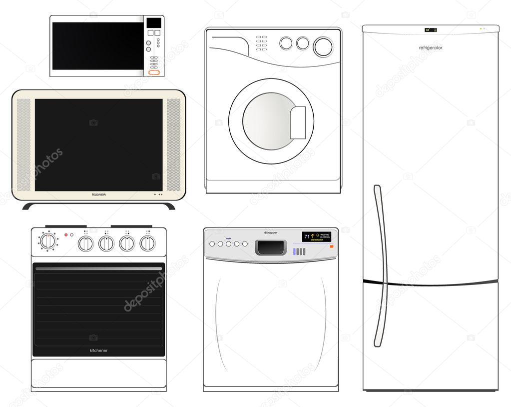 household appliances — Stock Vector © Chetverikov Daniil #