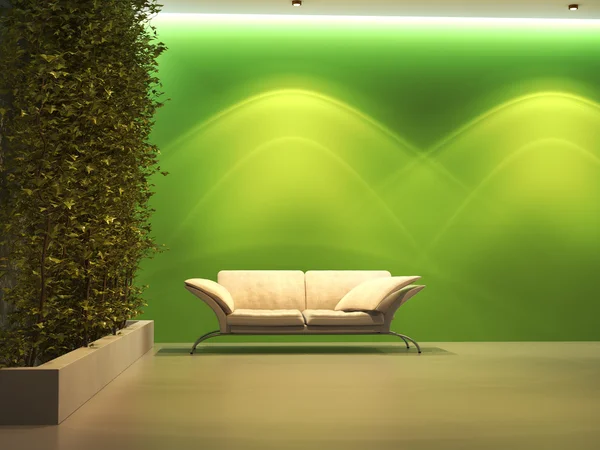 Empty interior with plant