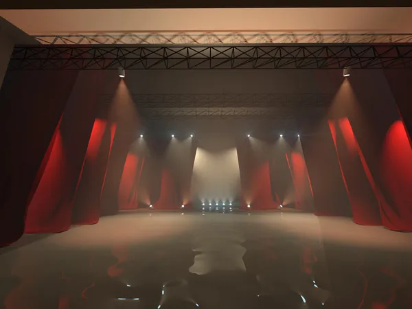 Empty stage with lights