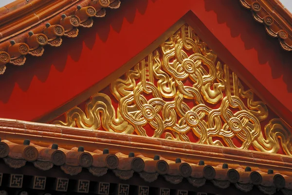 Ornate chinese roof of temple