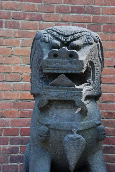 Stone lion near Forbidden city