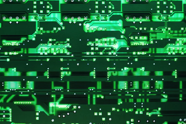 Back lighted green circuit board