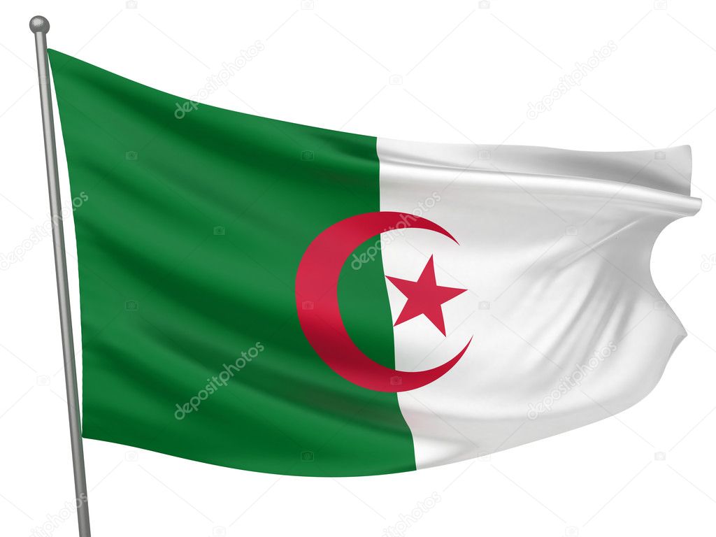 Drapeau national d'Algérie — Photographie megastocker ...