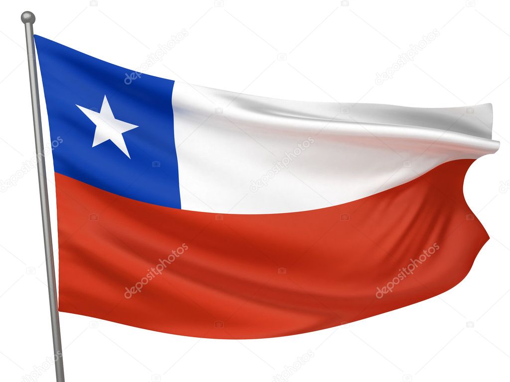 Chile National Flag — Stock Photo © megastocker 1734636