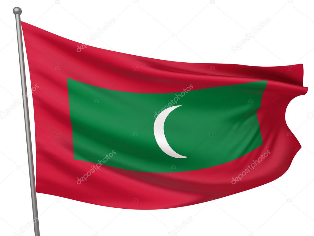 Maldives National Flag Stock Photo Megastocker