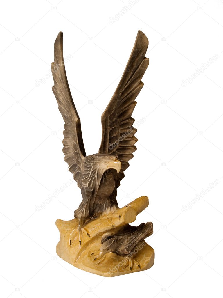 Wooden eagle - Stock Image
