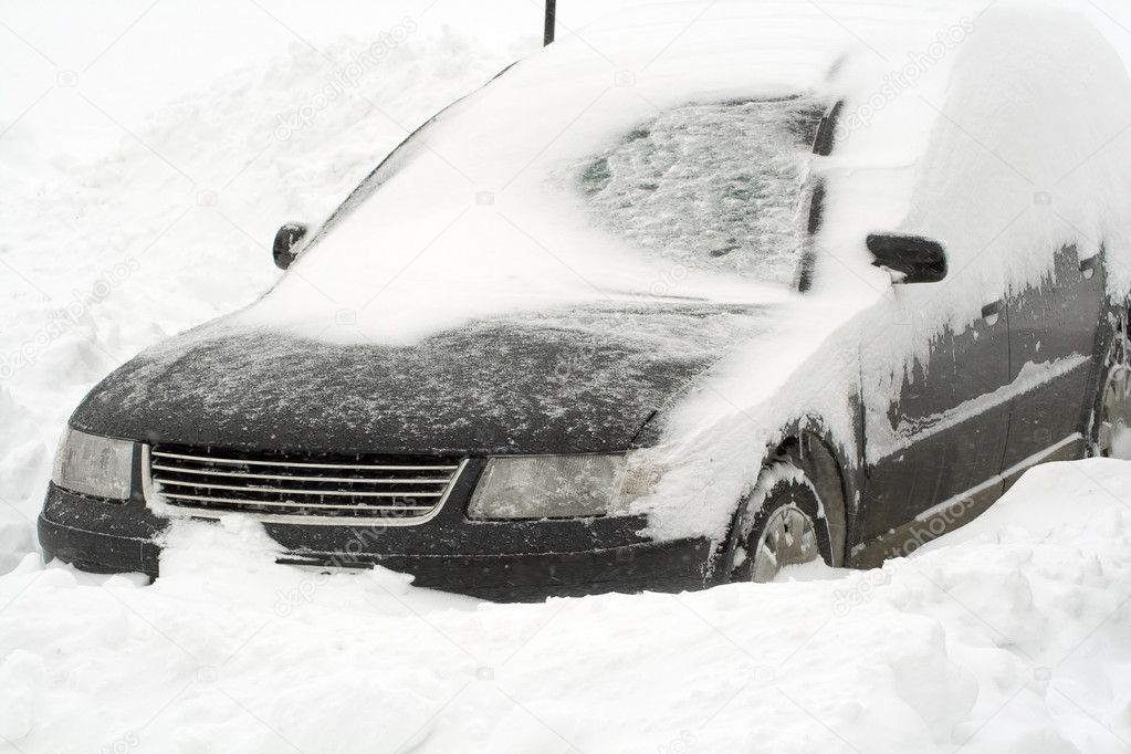 car in snowbank