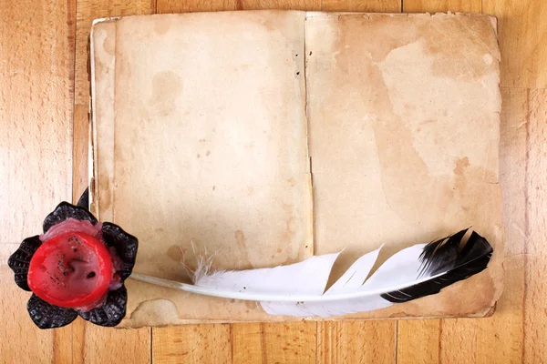 Vintage Book with feather pen