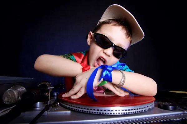 Cool kid DJ in action
