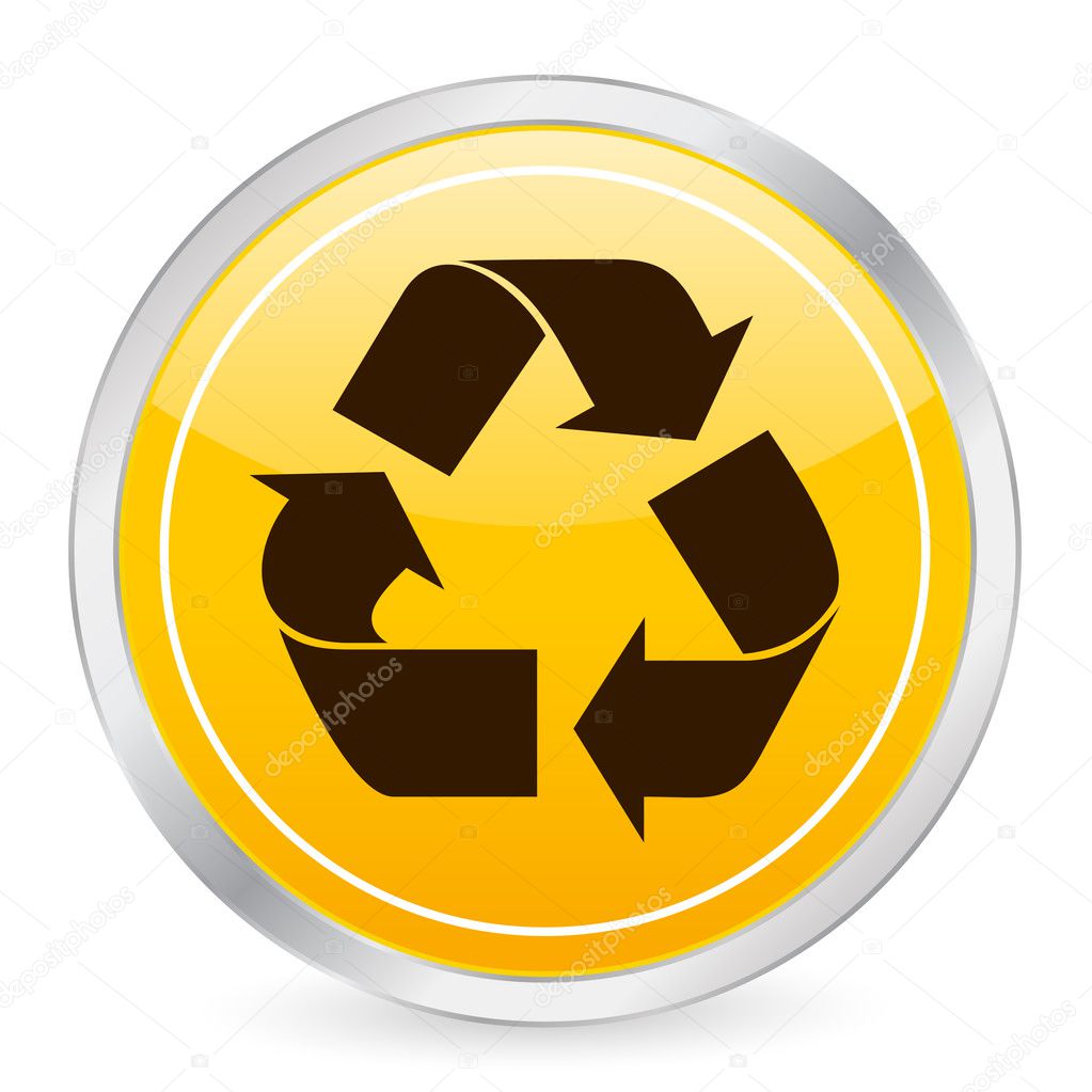 Yellow Recycle Symbol