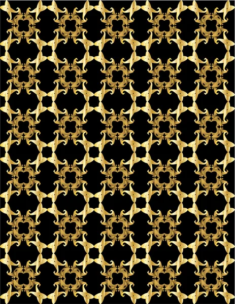 black background patterns. Gold pattern on lack