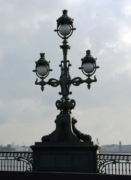 Vintage street lamp on embankment
