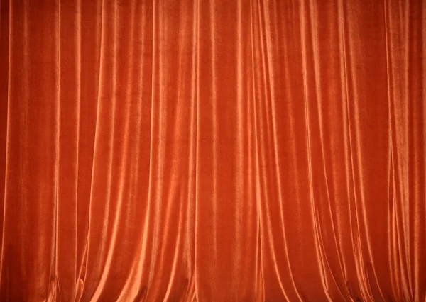 Background of red closed curtain.
