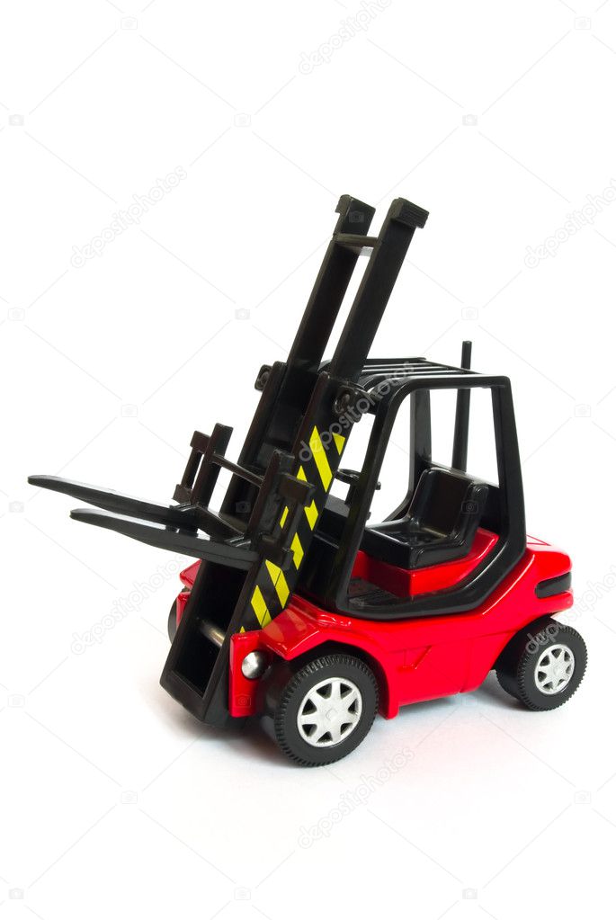 red forklift