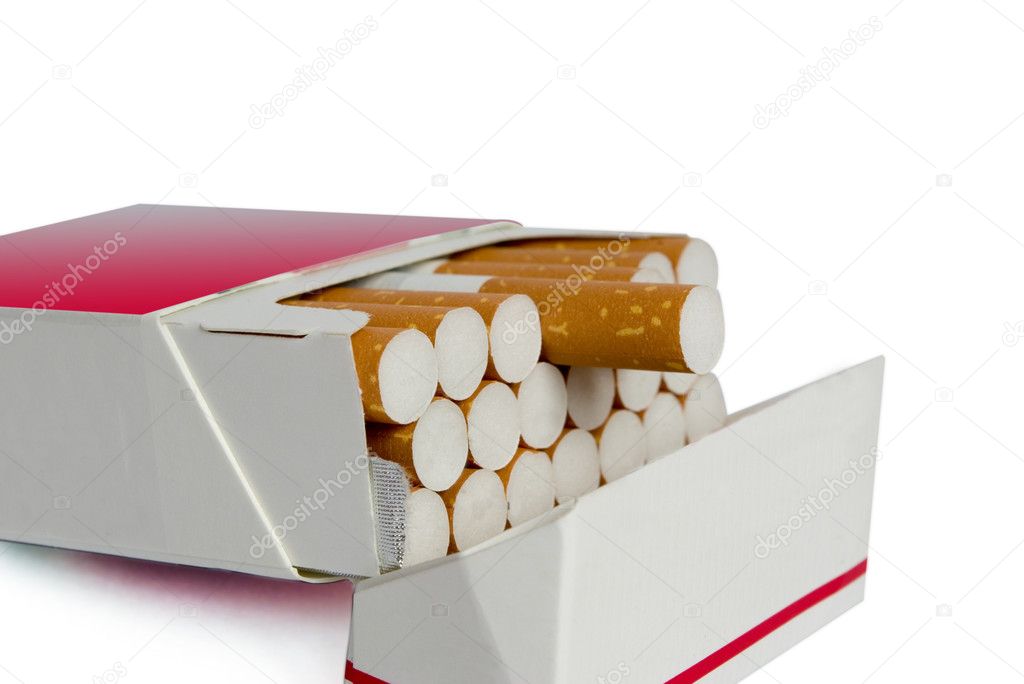 Open Pack Of Cigarettes — Stock Photo © Coprid 1024359