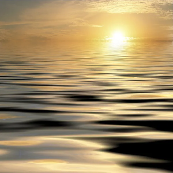 Sun setting on a calm sea