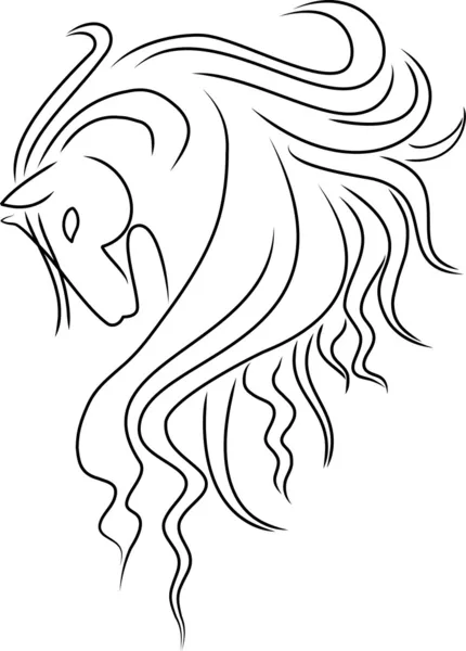 Horse Head by Iryna Volina Stock Vector Editorial Use Only