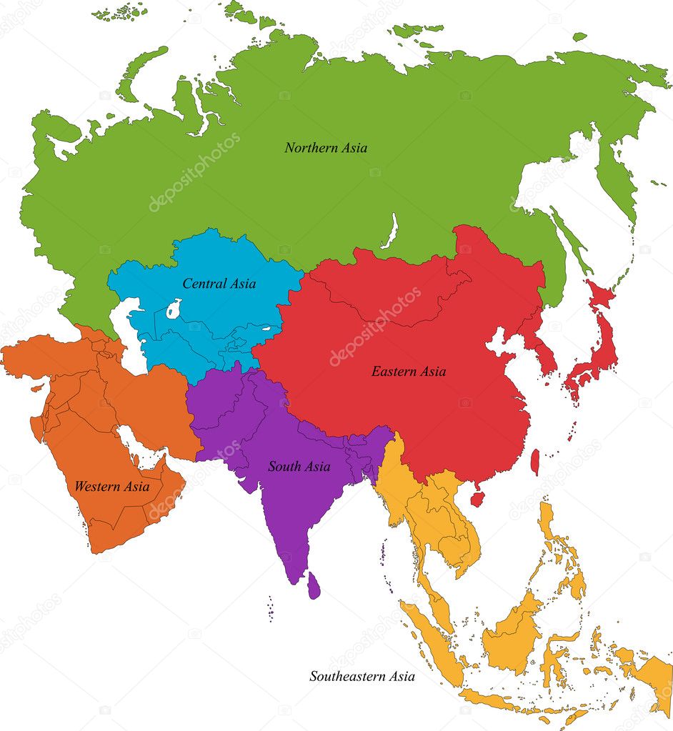 clipart map of asia - photo #42