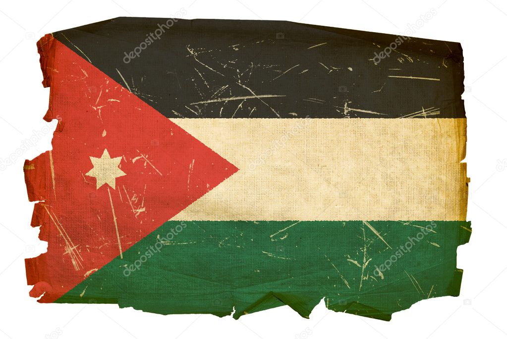 Jordan Flag old isolated on