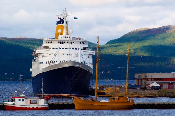 Cruise ship in the port of Alta, Norway