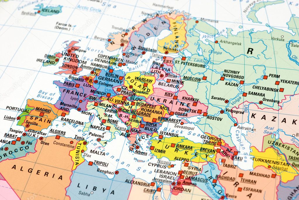 Photo of a map of Europe — Stock Photo © DNKSTUDIO #2580490