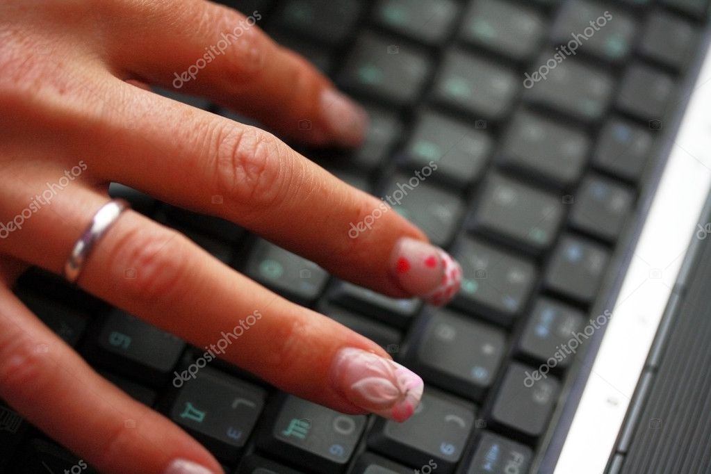 fingers typing