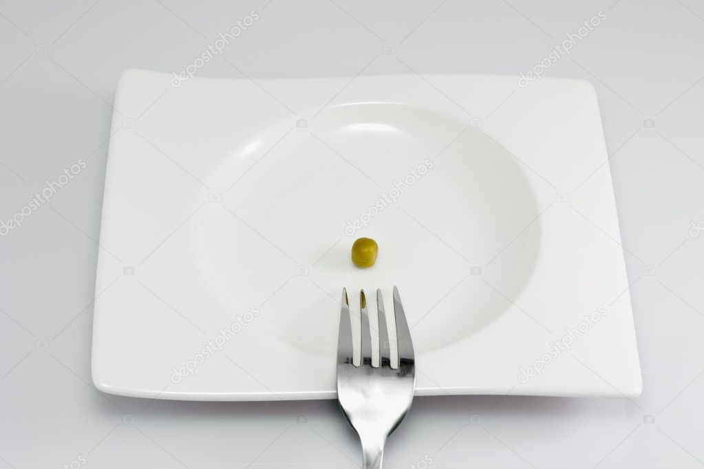 peas on plate
