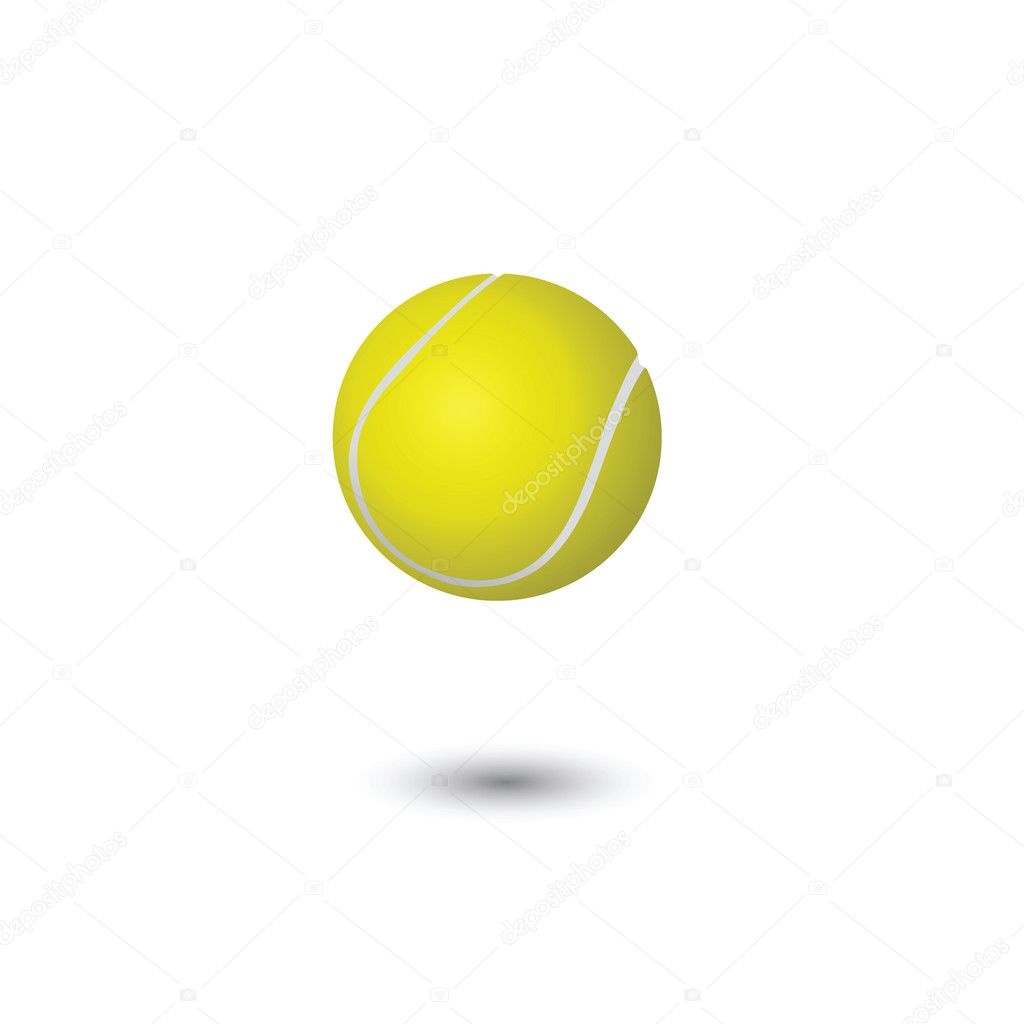 Yellow tennis ball. Vector illustration — Stock Vector © Gurbi4 1152133