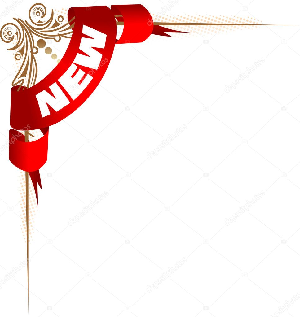 Corner with banner NEW. — Stock Vector © antonshpak #1142179