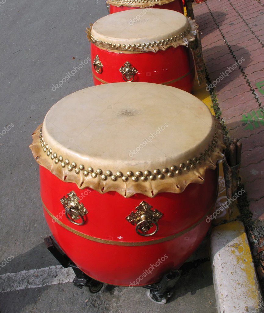 Large Chinese Drums — Stock Photo © shiyali 1290826