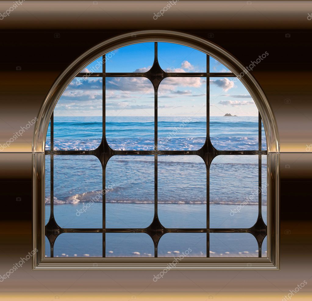 Beach Through Window