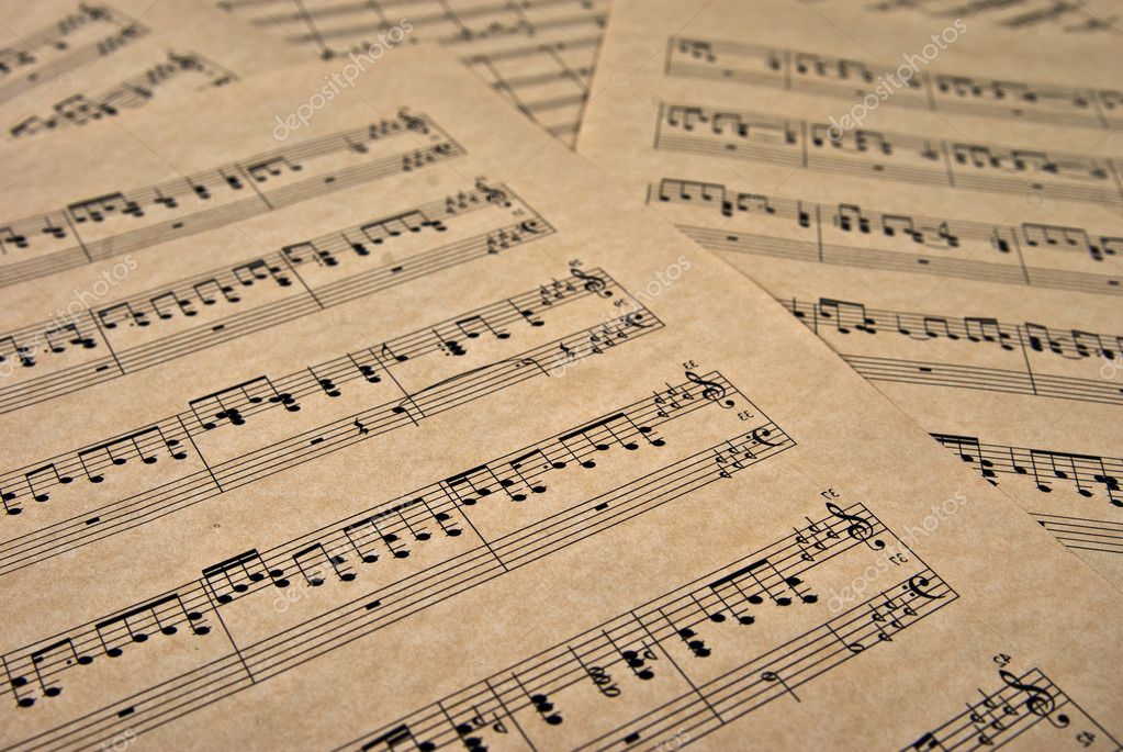 Musical notes on parchment — Stock Photo © clearviewstock 1848283