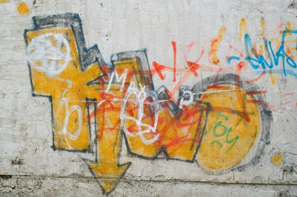 Wall painted graffiti