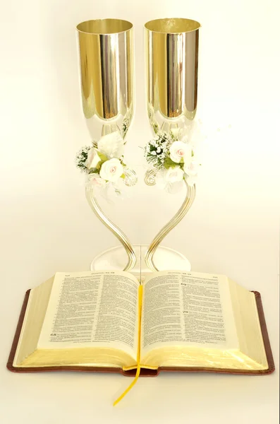 Bible with glasses