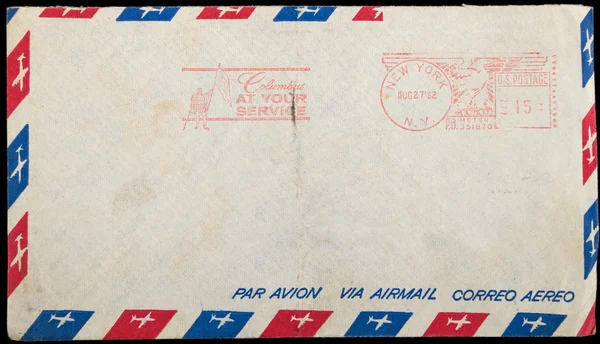 Vintage Airmail letter envelope