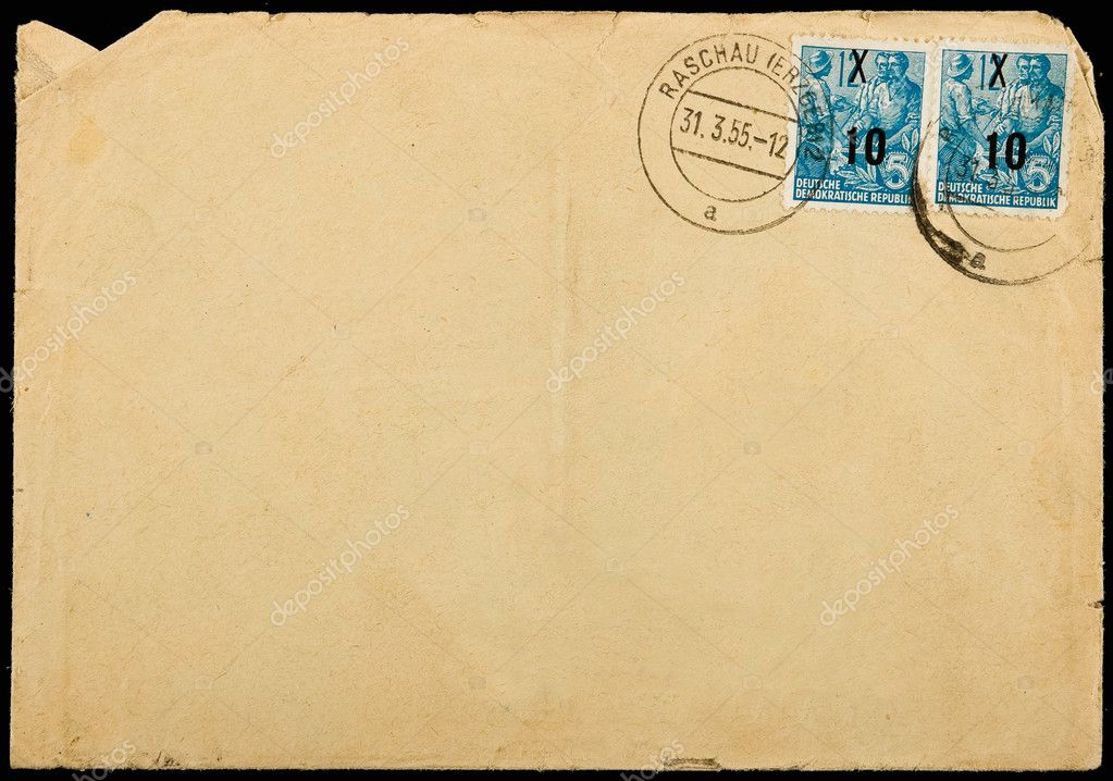 Postage Stamp On Envelope