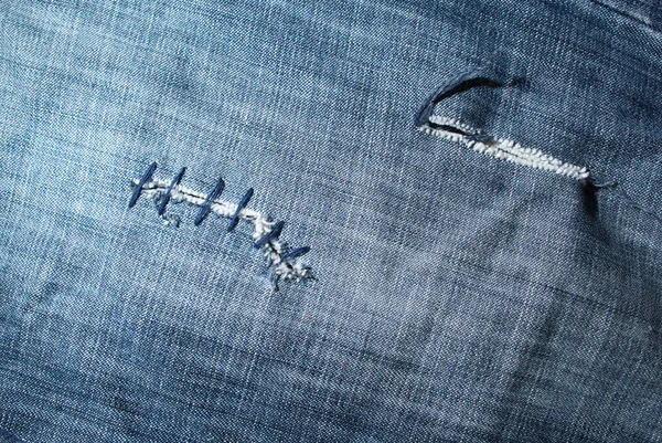 Texture of cut jeans