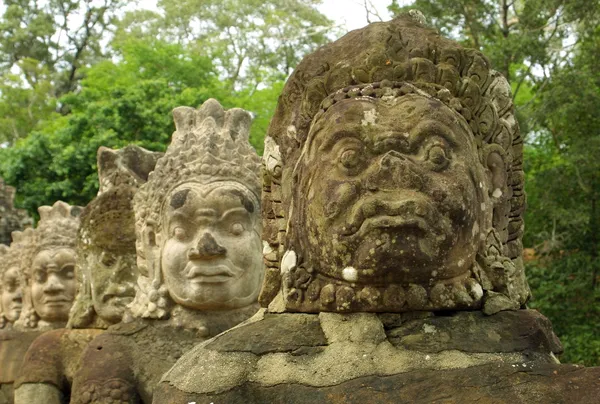 Statues of Angkor temple complex
