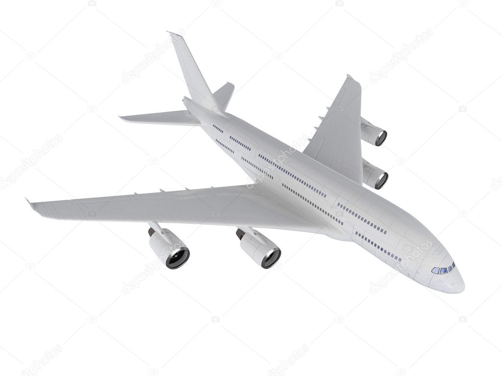aeroplane white background
