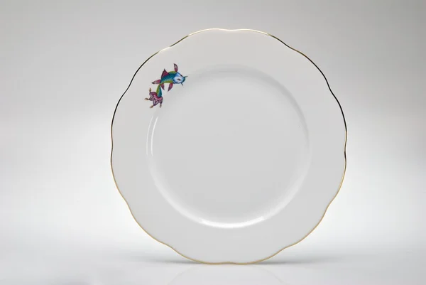 Hand-painted empty dinner plate